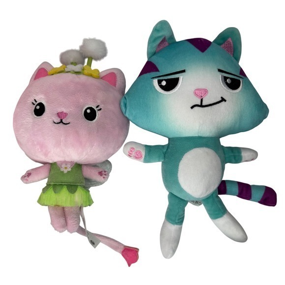 Gabbys Dollhouse Plush Toys Set of 8 Gabby Cat Stuffies Mercat Cakey Kitty Fairy - Picture 4 of 6